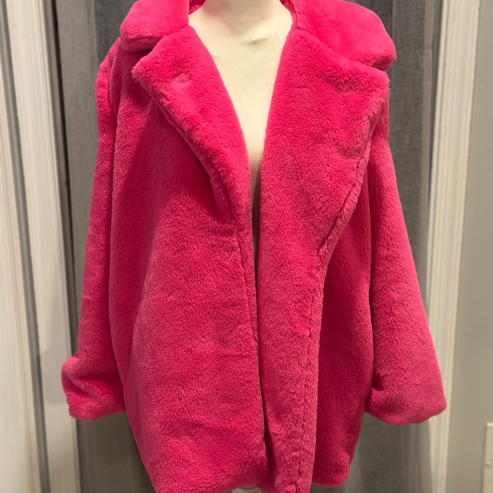 Better Be Vibrant Pink Faux Jacket